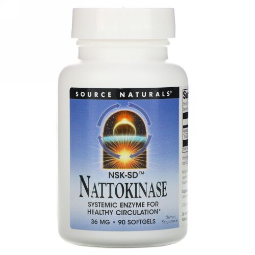 Source Naturals, NSK-SD、ナットウキナーゼ、36mg、ソフトジェル90粒