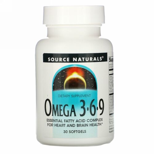 Source Naturals, Omega 3-6-9, 30 Softgels