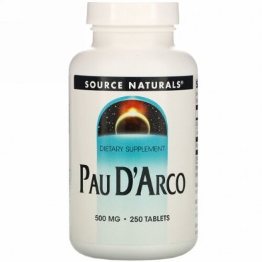 Source Naturals, Pau D'Arco、500 mg、250錠入り
