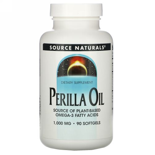 Source Naturals, エゴマ 油, 1000 mg, 90ソフトジェル