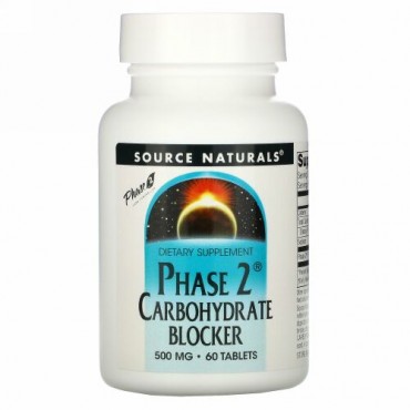 Source Naturals, Phase 2 炭水化物ブロッカー、500 mg、60 錠