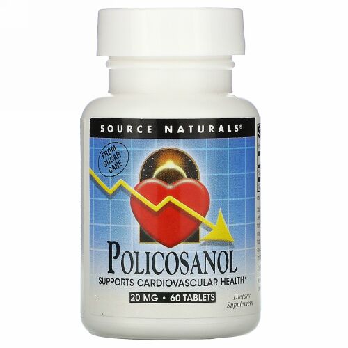 Source Naturals, ポリコサノール, 20 mg, 60錠