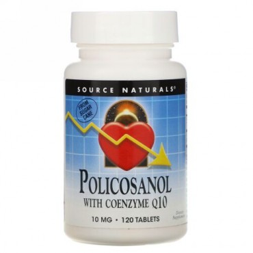 Source Naturals, Policosanol with Coenzyme Q10, 10 mg, 120 Tablets
