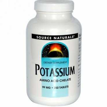 Source Naturals, カリウム、 99 mg、 250タブレット