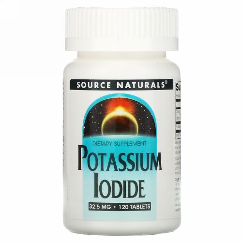Source Naturals, ポタシウム・アイオダイド(安定化ヨウ素剤)、32.5 mg、 120タブレット