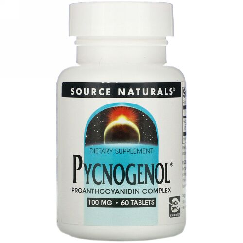 Source Naturals, ピクノジェノール、 100 mg、 60タブレット