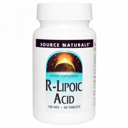 Source Naturals, Rリポ酸, 100 mg, 60錠