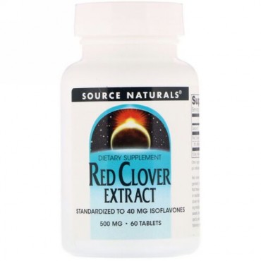 Source Naturals, レッドクローブエキス、 500 mg、 60タブレット