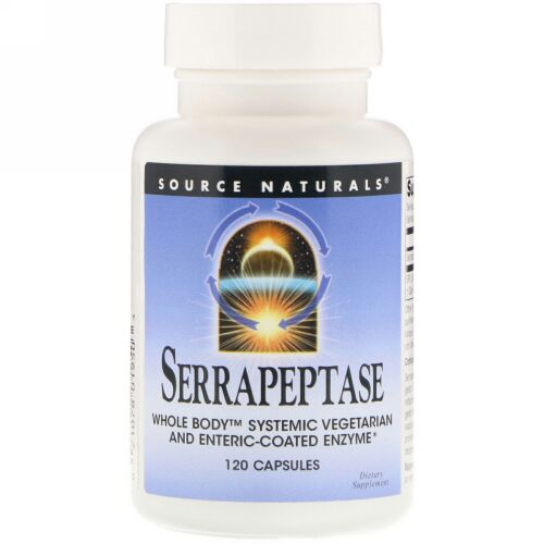 Source Naturals, セラペプターゼ, 120 カプセル
