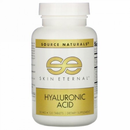 Source Naturals, Skin Eternal、ヒアルロン酸、50 mg、120錠