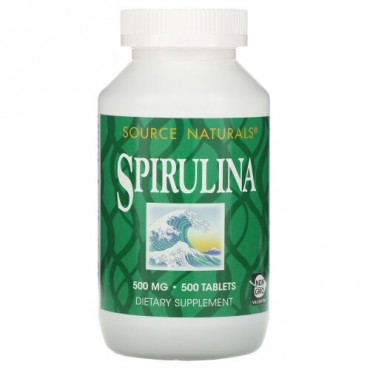 Source Naturals, スピルリナ、500 mg、500錠