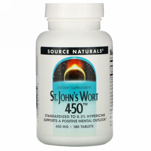 Source Naturals, セントジョーンズワート450、 450 mg、 180錠