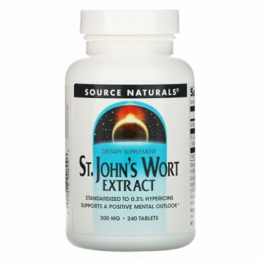 Source Naturals, セントジョーンスワートエキス、 300 mg、 240錠