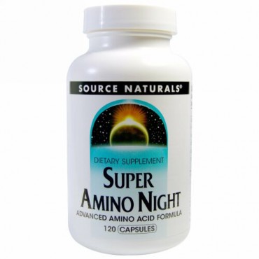 Source Naturals, スーパーアミノナイト、カプセル120錠