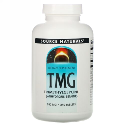 Source Naturals, TMG, トリメチルグリシン, 750 mg, 240錠