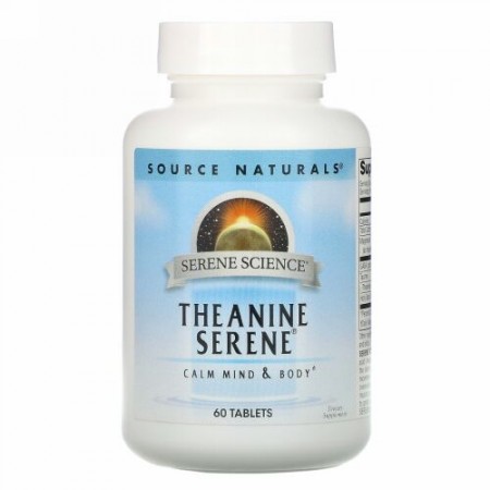 Source Naturals, テアニン・セレン, 60 錠