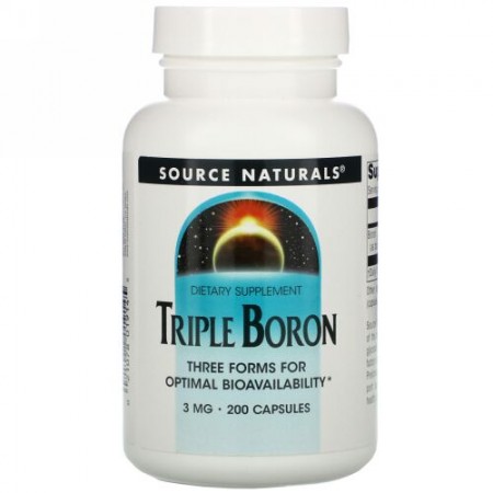 Source Naturals, トリプルボロン（ホウ素）, 3 mg, 200カプセル
