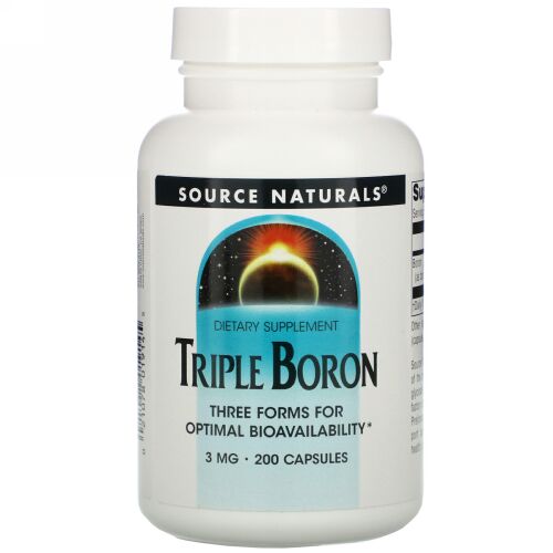 Source Naturals, トリプルボロン（ホウ素）, 3 mg, 200カプセル