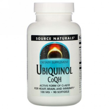 Source Naturals, ユビキノールコエンザイムQH、 100 mg、 90ソフトジェル