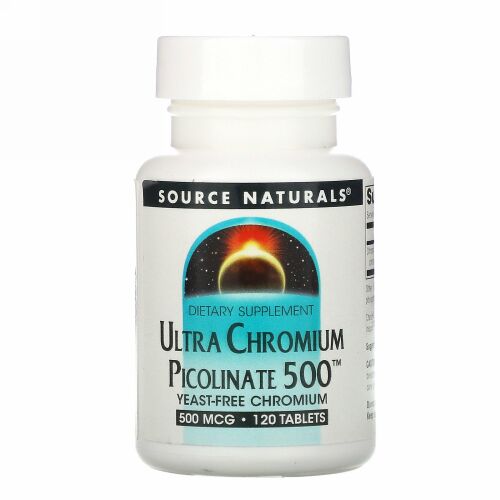 Source Naturals, ウルトラピコリン酸クロム500, 500 mcg, 120錠