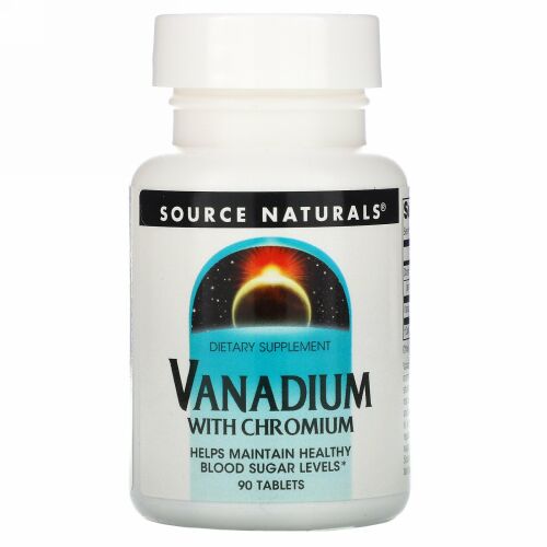 Source Naturals, クロム配合バナジウム、90粒