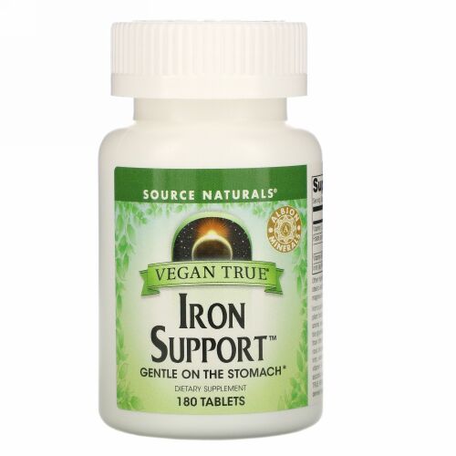 Source Naturals, ヴィーガントゥルー、鉄分補給、180粒