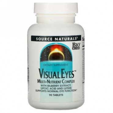 Source Naturals, ビジュアルアイズ、 マルチ栄養コンプレックス、 90タブレット