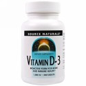 Source Naturals, ビタミン D-3、1,000 IU、200粒