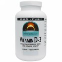 Source Naturals, ビタミンD-3、 2000 IU、 400 カプセル (Discontinued Item)