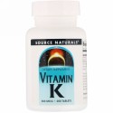Source Naturals, ビタミンK、500mcg、200錠