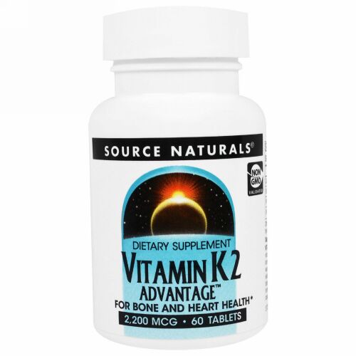 Source Naturals, ビタミンK2アドバンテージ、2,200mcg、60錠