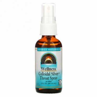 Source Naturals, ウェルネス、コロイダルシルバー・スロートスプレー、30 PPM、2オンス (59.14 ml)