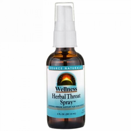 Source Naturals, ウェルネス、喉用ハーブスプレー、 2液量オンス (59.14 ml)