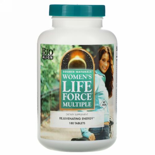 Source Naturals, ウーマンズライフフォース・マルチプル、鉄分なし、180 タブレット
