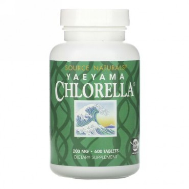 Source Naturals, 八重山クロレラ, 200 mg, 600錠