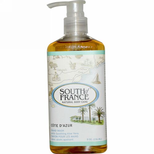 South of France, コートダジュール, ハンドウォッシュ 癒しのアロエベラ配合,  8 オンス (236 ml) (Discontinued Item)