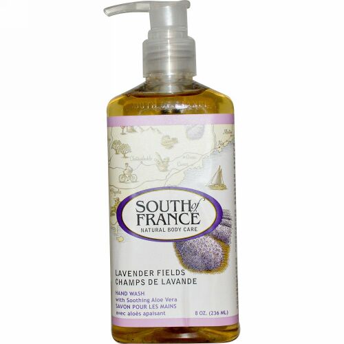 South of France, ラベンダー・フィールド、ハンド・ウォッシュ、癒しのアロエベラ入り、8 オンス(236 ml)