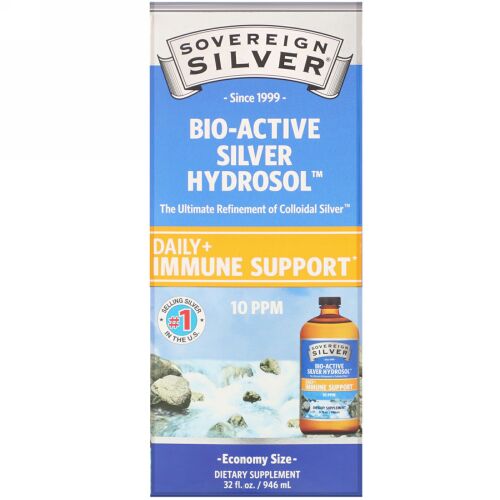Sovereign Silver, Bio-Active Silver Hydrosol（バイオアクティブシルバーハイドロソル）、10PPM、946ml（32液量オンス）