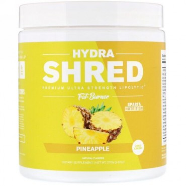 Sparta Nutrition, ハイドラシュレッド、プレミアムウルトラストレングス脂肪分解ファットバーナー、パイナップル、9.52 oz (270 g) (Discontinued Item)