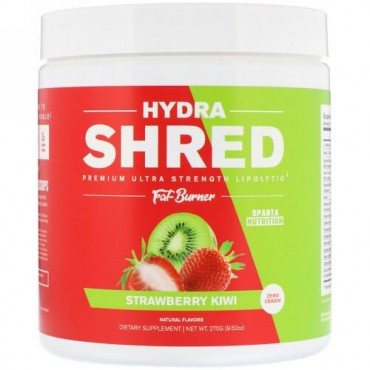 Sparta Nutrition, Hydra Shred, Premium Ultra Strength Lipolytic Fat Burner, Strawberry Kiwi, 9.52 oz (270 g) (Discontinued Item)