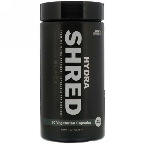 Sparta Nutrition, ヒドラシュレッドブラック、プレミアム超強力脂肪分解バーナー、90ベジタリアンカプセル (Discontinued Item)