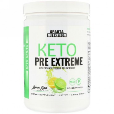 Sparta Nutrition, Keto Pre Extreme, Lemon Lime, 10.58 oz (300 g) (Discontinued Item)