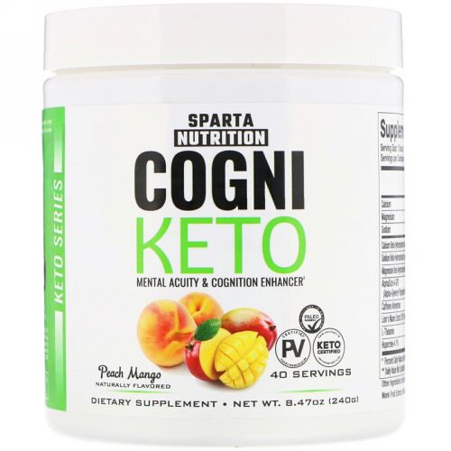 Sparta Nutrition, ケトシリーズ、コグニケト、ピーチマンゴー、8.47 oz (240 g) (Discontinued Item)