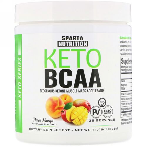 Sparta Nutrition, Keto Series, Keto BCAA, Peach Mango, 11.46 oz (325 g) (Discontinued Item)