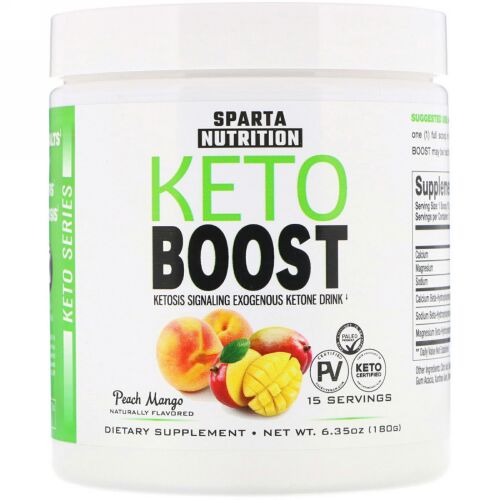 Sparta Nutrition, ケトシリーズ、ケトブースト、ピーチマンゴー、180g (Discontinued Item)