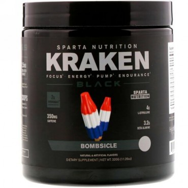 Sparta Nutrition, クラッケンブラック、ボムシクル、11.29 oz (320 g) (Discontinued Item)