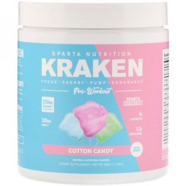 Sparta Nutrition, Kraken Pre-Workout, Cotton Candy, 11.29 oz (320 g) (Discontinued Item)