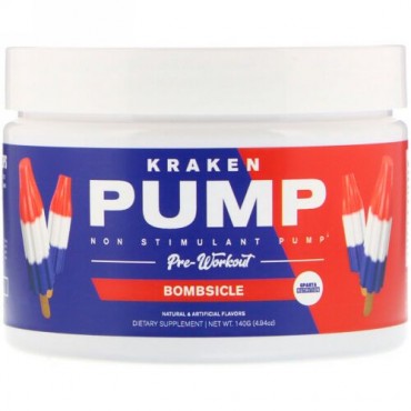 Sparta Nutrition, Kraken Pump Pre-Workout, Bombsicle, 4.9 oz (140 g) (Discontinued Item)