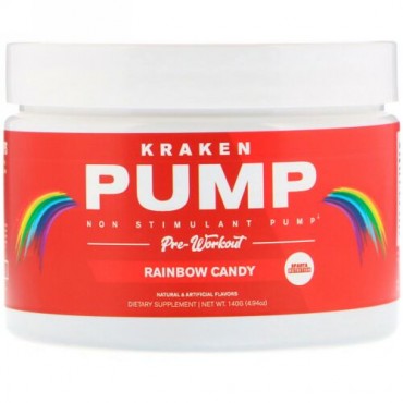 Sparta Nutrition, Kraken Pump Pre-Workout, Rainbow Candy, 4.94 oz (140 g) (Discontinued Item)