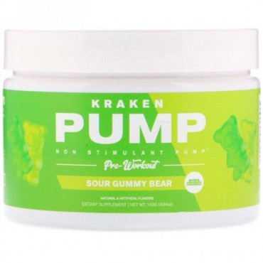 Sparta Nutrition, クラッケンポンプ、非刺激性プレワークアウト、サワーグミベア、4.94 oz (140 g) (Discontinued Item)